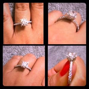 Lab created diamond engagement ring NWOT