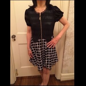 Brand new super cute black and white dress.