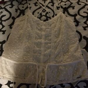 Lace strapy shirt