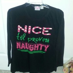 Long-sleeved black shirt