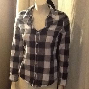 Trendy cotton checkered fitted  old navy shirt