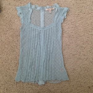Free people lace blouse with button down back