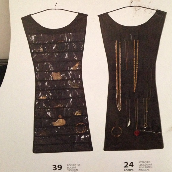 Little black dress Hanging jewelry organizer !!