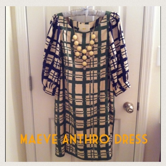 Anthro Maeve Bell Sleeve Dress