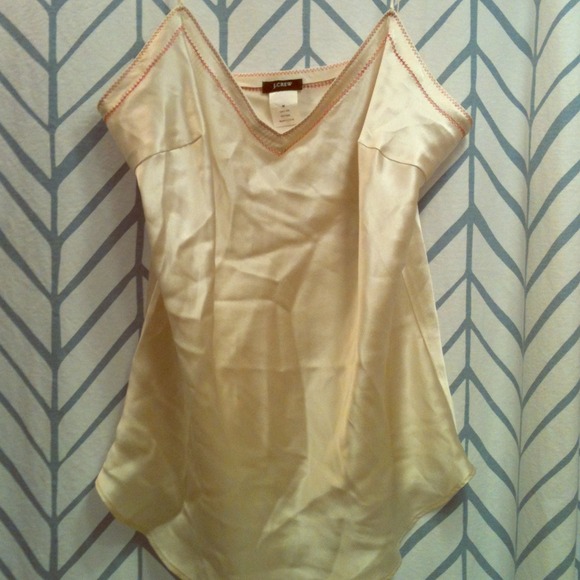 J. Crew size M ivory silk spaghetti strap tank