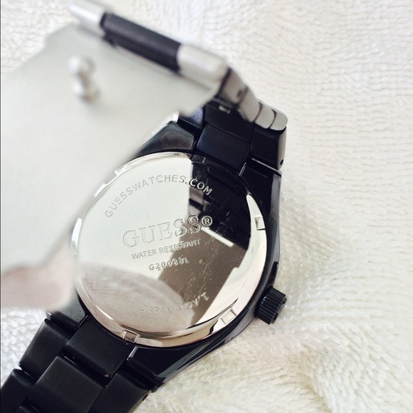 Black Guess Embellished Diamond watch main image 4