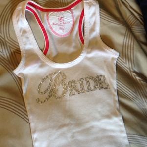 Rhinestone bride tank
