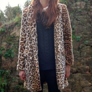 HOST PICK Furry Leopard Print Coat.
