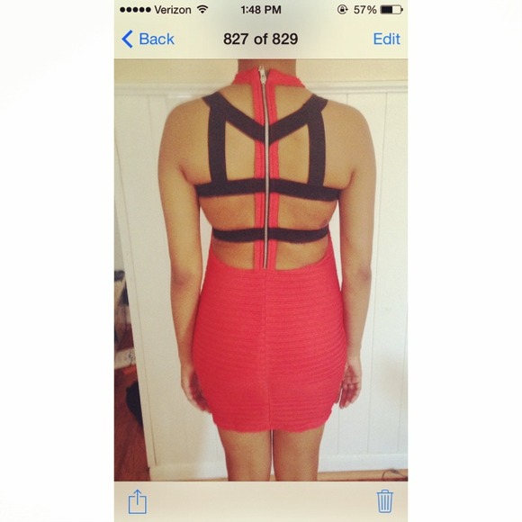NastyGal red& black dress