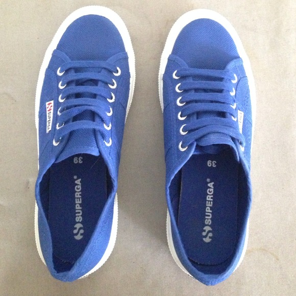 Superga Sneakers- Blue- WORN ONCE!