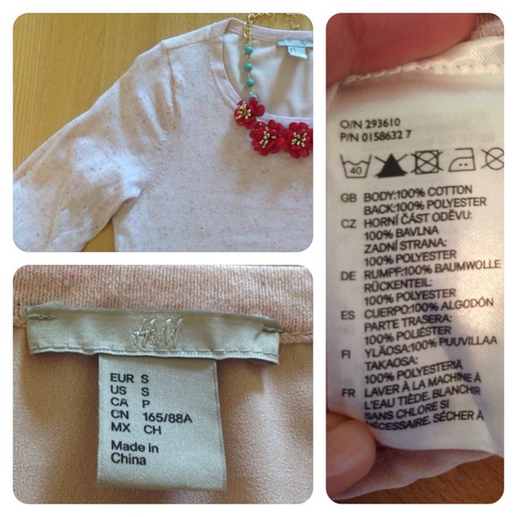 🚫Sold🚫H&M cotton knit sz S. High/low top. Cute! - Picture 2 of 4