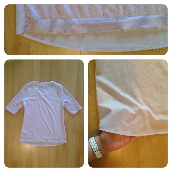 🚫Sold🚫H&M cotton knit sz S. High/low top. Cute! - Picture 3 of 4