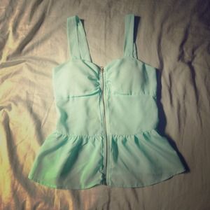 Aqua peplum top