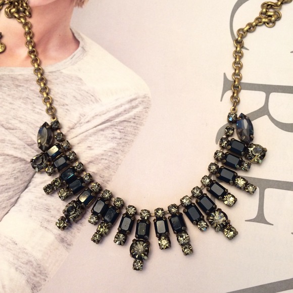 🌟sold🌟J.Crew Crystal Baguette necklace - Picture 2 of 4