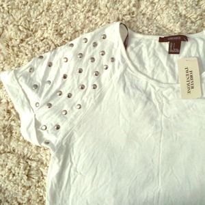 Forever 21 Studded Shoulder Top