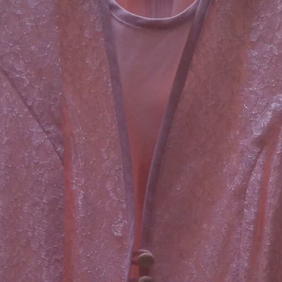 🔻90's VINTAGE BEAUTIFUL LACE OVERLAY PINK DRESS! - Picture 2 of 4