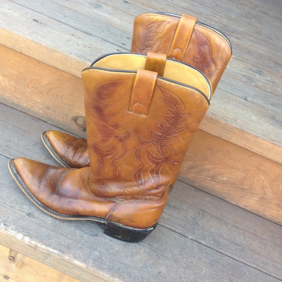 💢trade💢Vintage rare hand tooled cowboy boots - Picture 2 of 4