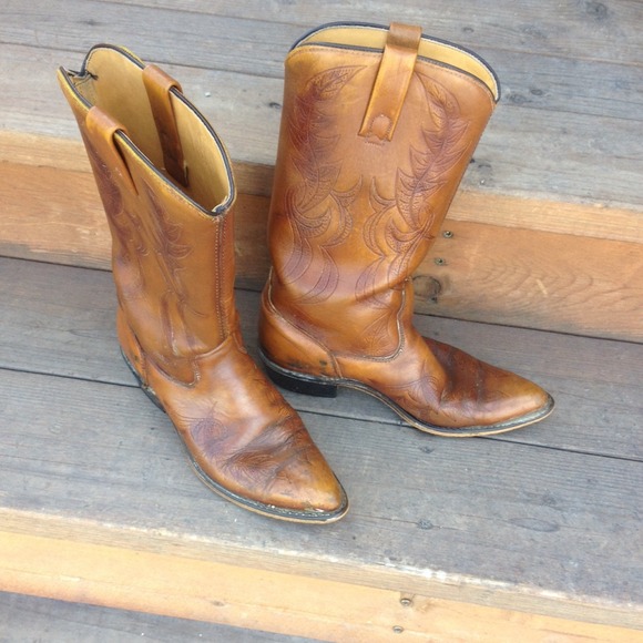 💢trade💢Vintage rare hand tooled cowboy boots - Picture 3 of 4