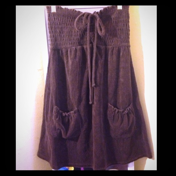 Xhilaration Dresses Terry Cloth Halter Or Bandeau Style Dress Poshmark