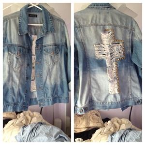 Studded jean jacket