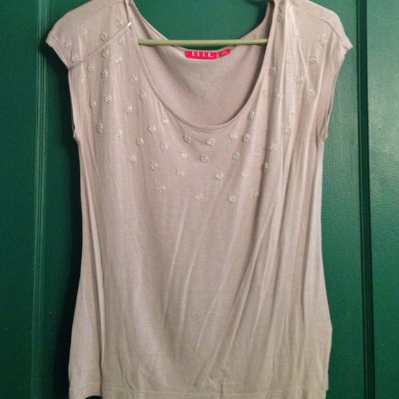 Silver shirt with beads