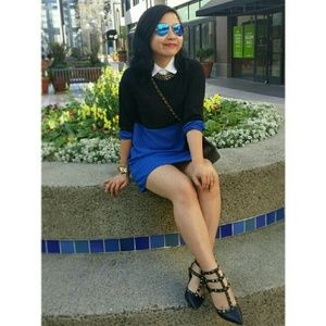 Color block one piece