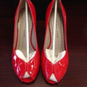 Marc by Marc Jacobs red patent leather heels