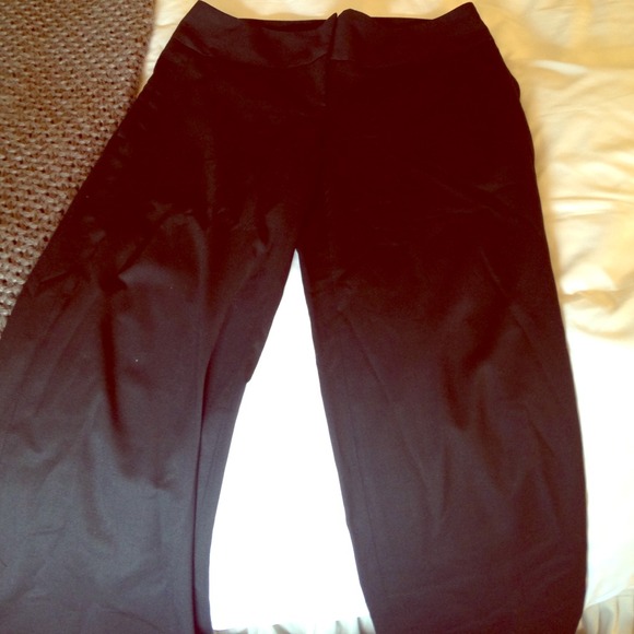 Diane Von Furstenberg Wide Leg Black Trousers 6 - Picture 1 of 3