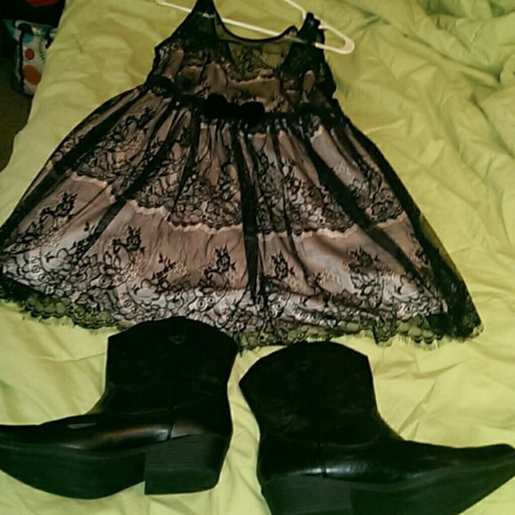 Black Boots and Dress Bundle