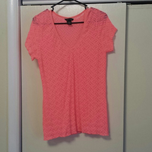 Orangish pink top from Victorias secret online