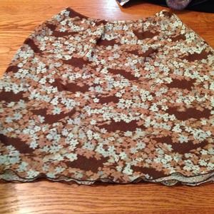 2X Dress Barn Reversible Flowy Floral Skirt