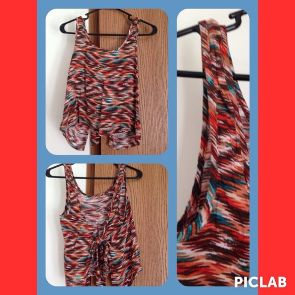 Aztec print tank