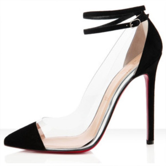 Clear cap toe pumps red sloes.