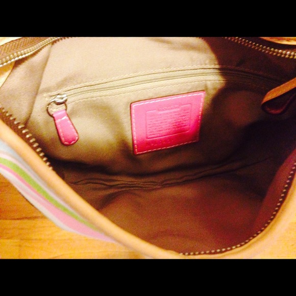 ✨Sold✨ Coach Soho Twill Stripe Hobo - Picture 3 of 3