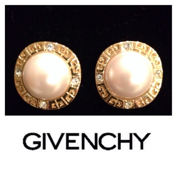 Givenchy Jewelry - ~HOST PICK~ Givenchy Pearl & Crystal Stud Earrings