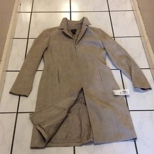 Taupe suede trench coat