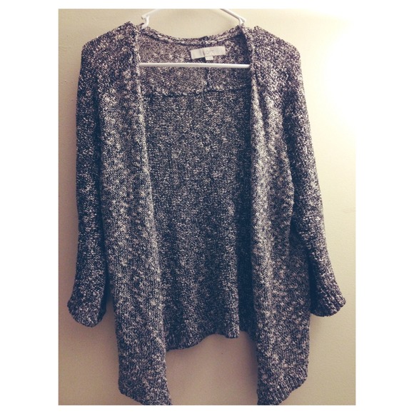 Ann Taylor Loft Peppered Cardi