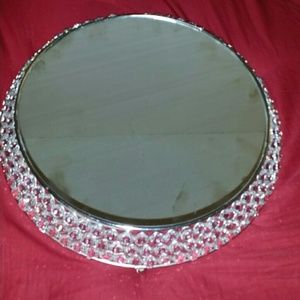 14" Round Bling Mirror Top Cake Stand