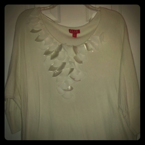 Off White Sweater with ruffles