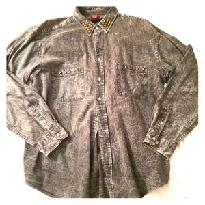 Urban outfitters acid wash oversized buttondown