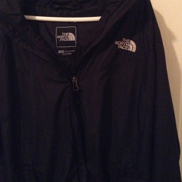 The North Face black raincoat