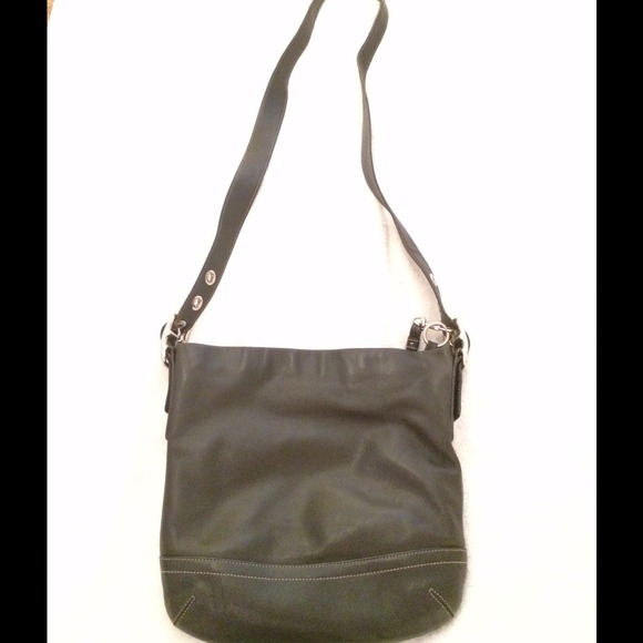 Black Coach bag, adjustable strap
