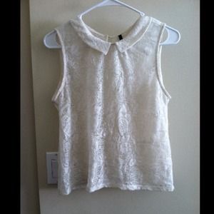 Lace, scalloped shirt