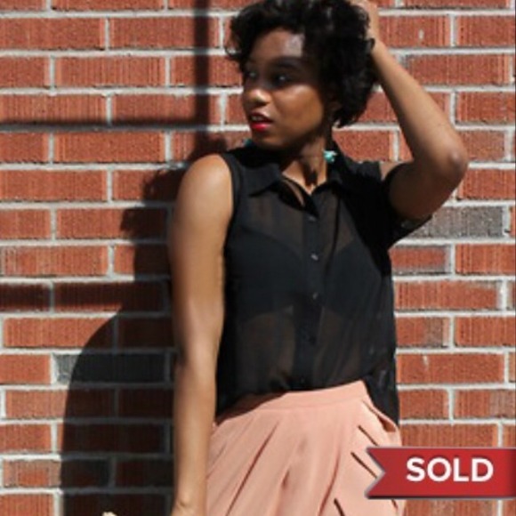 High-low sheer top