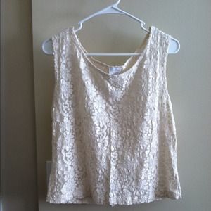 Floral&lace crop top