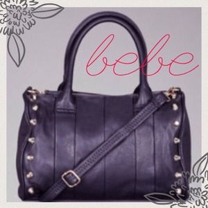 bebe Studded Black Satchel
