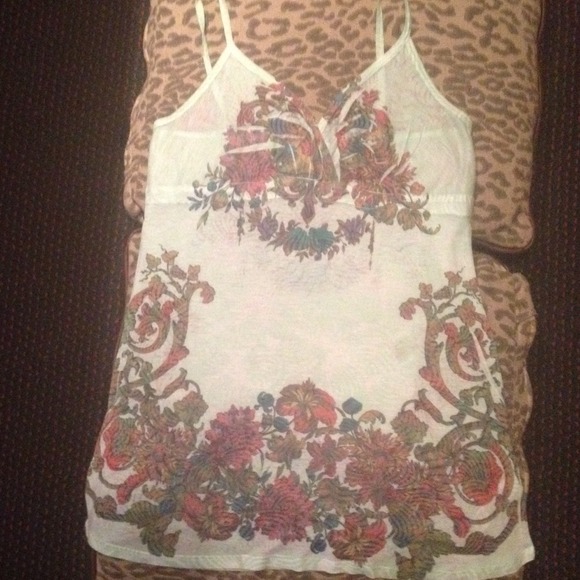 Mint green sheer tank