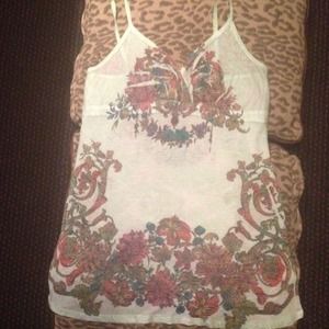 Mint green sheer tank
