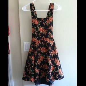 Floral over-all skater/circle dress