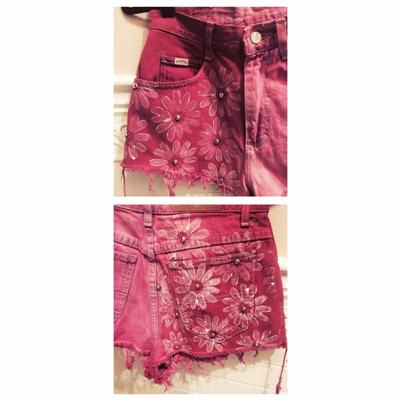 Flower Child Studded Shorts